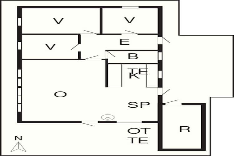 7 Personen Ferienhaus in Knebel-By Traum - Grundriss