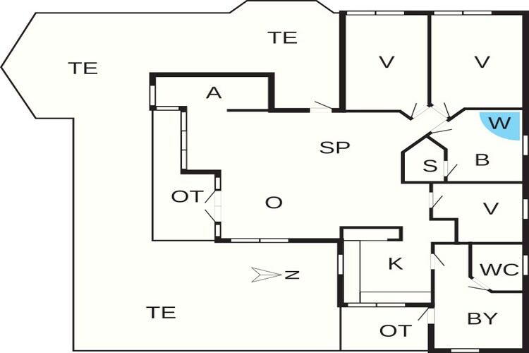 Luxe vakantieverblijf in Marielyst - Plattegrond