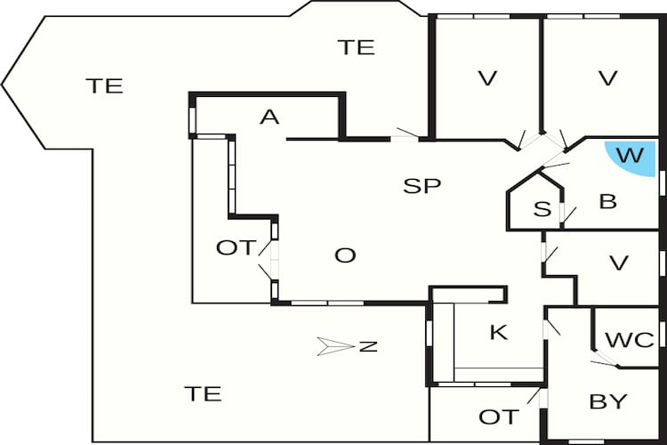 Luxe vakantieverblijf in Marielyst - Plattegrond