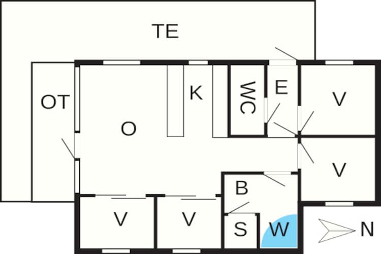 Vakantieverblijf aan zee in Lolland - Plattegrond