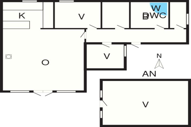 6 persoons vakantie huis in Knebel-By Traum-Plattegrond