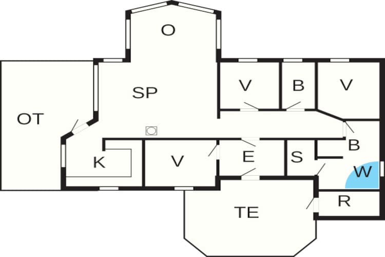 Luxe strandhuis met spa - Plattegrond