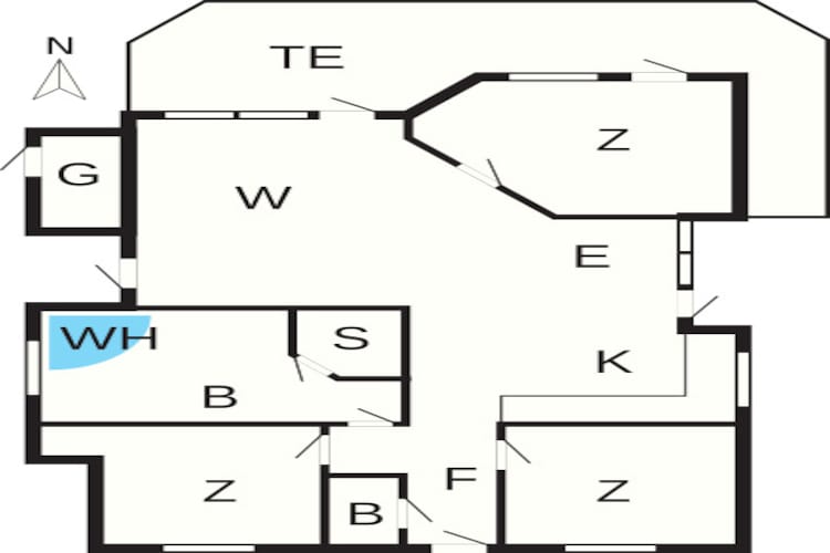 Maison de vacances pour 7 a Ulfborg-By Traum - Plan