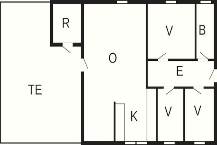 Maison de vacances pour 6 a Toftlund-By Traum - Plan