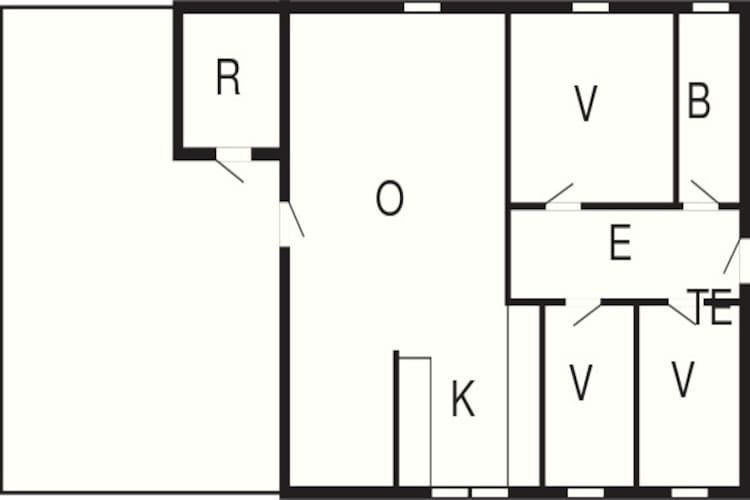 6 person holiday home in Toftlund-By Traum - Floor plan