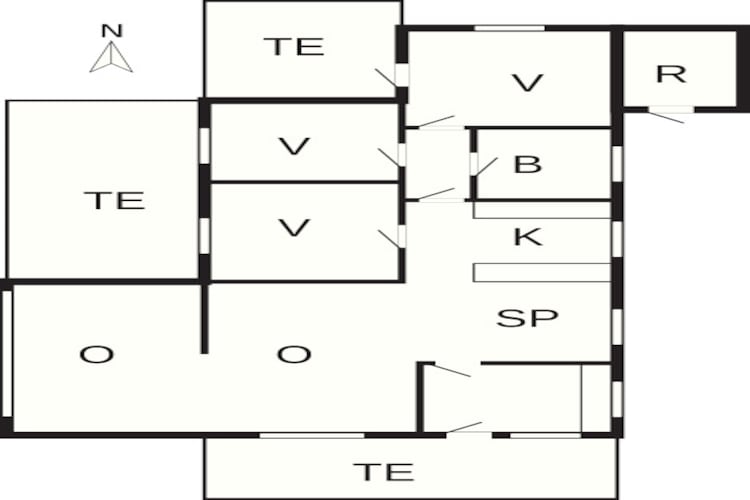 8 persoons vakantie huis in Blokhus-Plattegrond