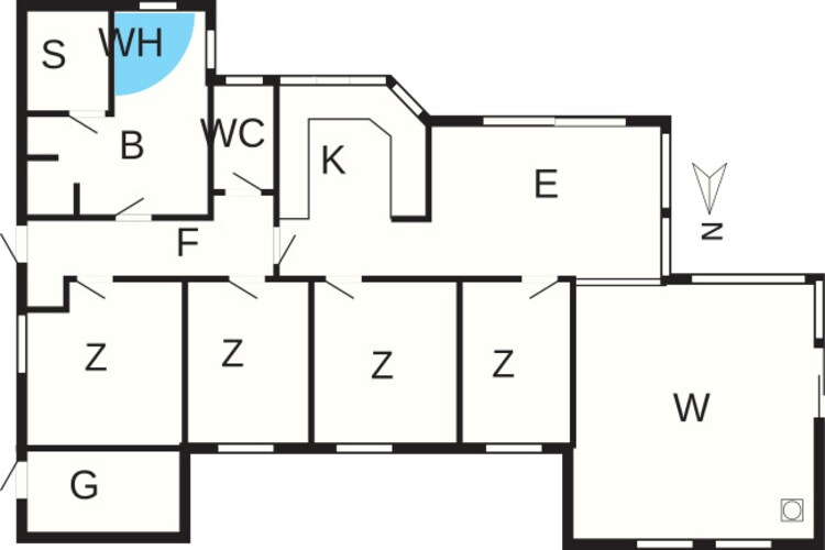 7 Personen Ferienhaus in Henne-By Traum - Grundriss