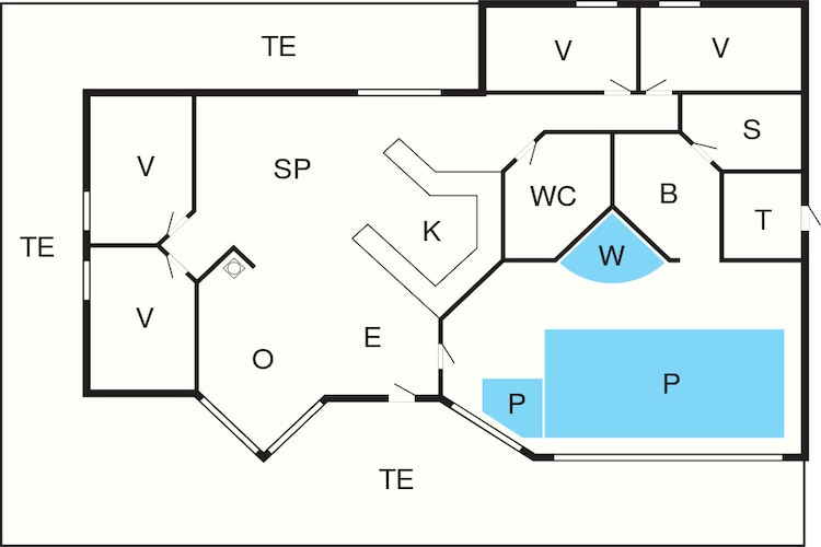 Luxe toevluchtsoord aan het bos - Plattegrond
