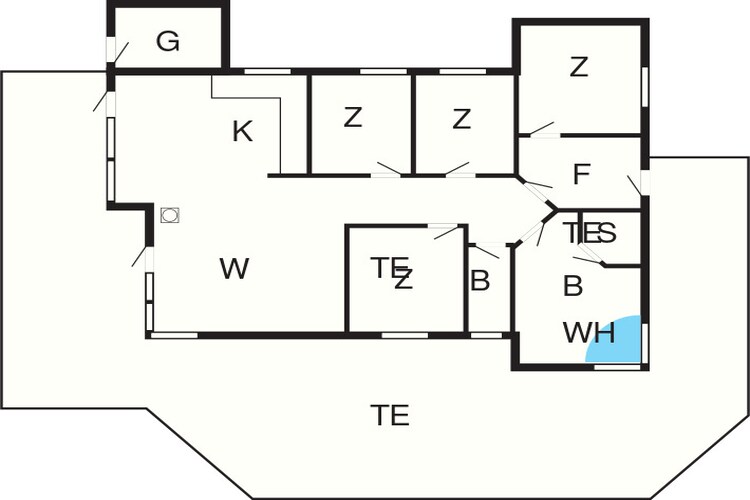 Luxe Eco Cottage in Klitmoller -- By Traum Ferienwohnungen-Plattegrond