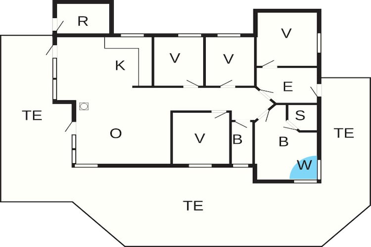 Luxe Eco Cottage in Klitmoller -- By Traum Ferienwohnungen-Plattegrond
