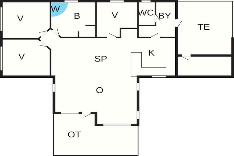 Schilderachtig toevluchtsoord in Rabjerg -- By Traum Ferienwohnungen-Plattegrond
