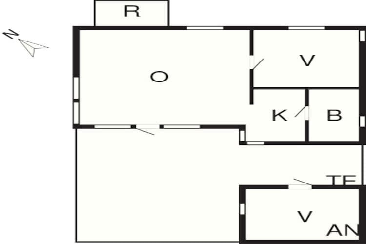 Maison de vacances pour 4 a Gudhjem-Plan d'étage