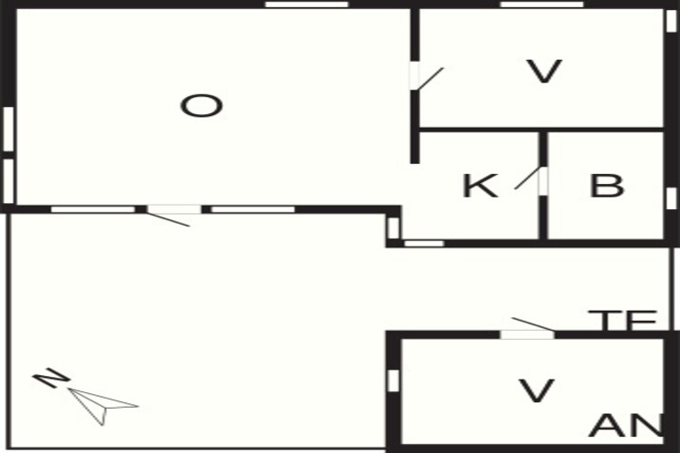 6 persoons vakantie huis in Gudhjem-Plattegrond
