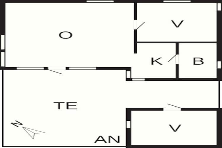 6 persoons vakantie huis in Gudhjem-Plattegrond