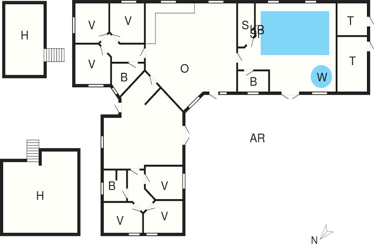 Maison de vacances pour 18 a Idestrup-Plan d'étage