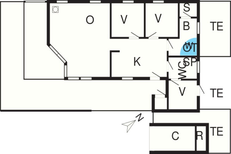 6 persoons vakantie huis in Ulfborg-Plattegrond