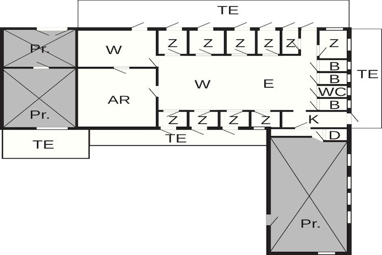 24 persoons vakantie huis in Løkken-By Traum-Plattegrond