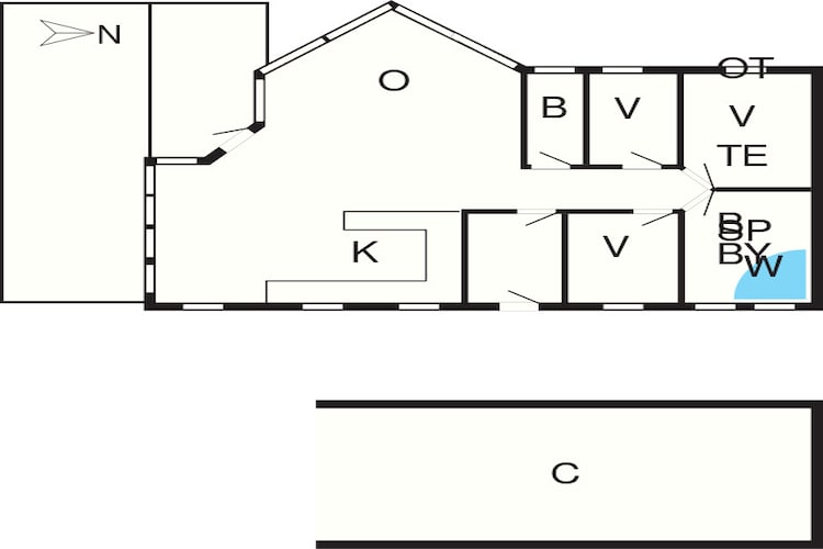 8 persoons vakantie huis in Spøttrup-Plattegrond