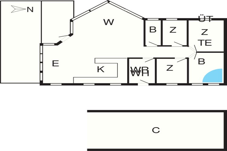8 persoons vakantie huis in Spøttrup-Plattegrond