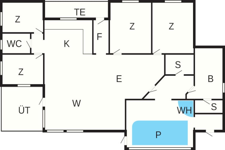 Luxe zwembadhuis nabij strand -- By Traum Ferienwohnungen-Plattegrond