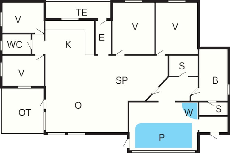 Maison de luxe avec piscine près de la plage - Plan