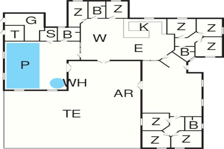 20 persoons vakantie huis in Løkken-Plattegrond