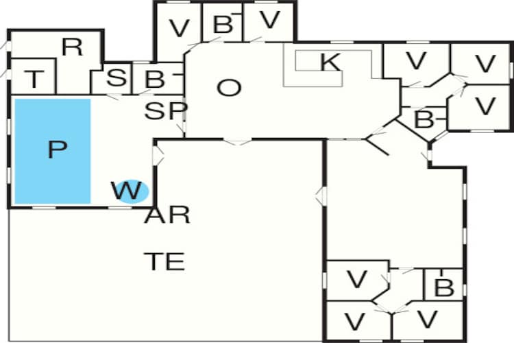 20 persoons vakantie huis in Løkken-Plattegrond