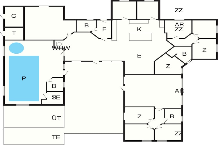 Maison de vacances pour 24 a Idestrup-Plan d'étage
