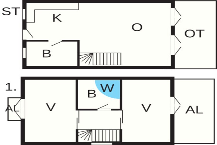 4 persoons vakantie huis in Blåvand-Plattegrond
