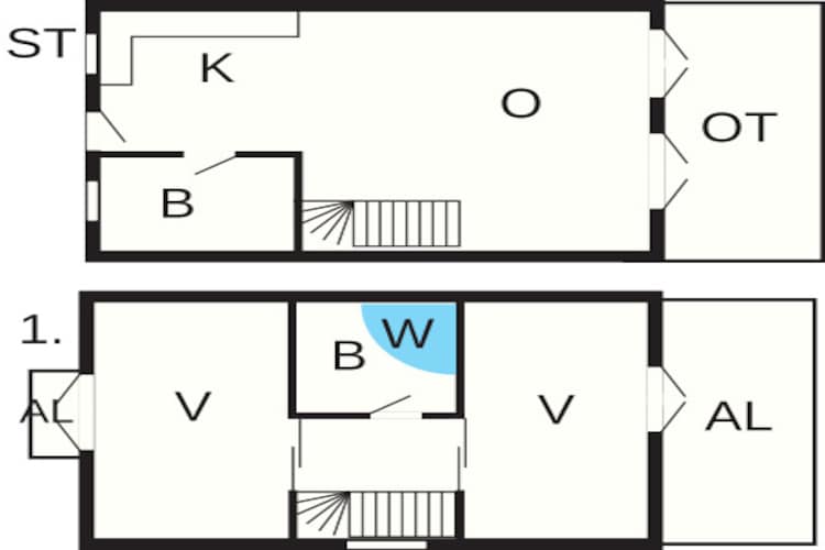 4 persoons vakantie huis in Blåvand - Plattegrond