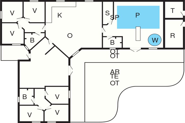 Luxe villa met zwembad -- By Traum Ferienwohnungen-Plattegrond