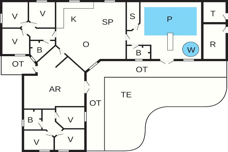 Luxe villa met zwembad -- By Traum Ferienwohnungen-Plattegrond
