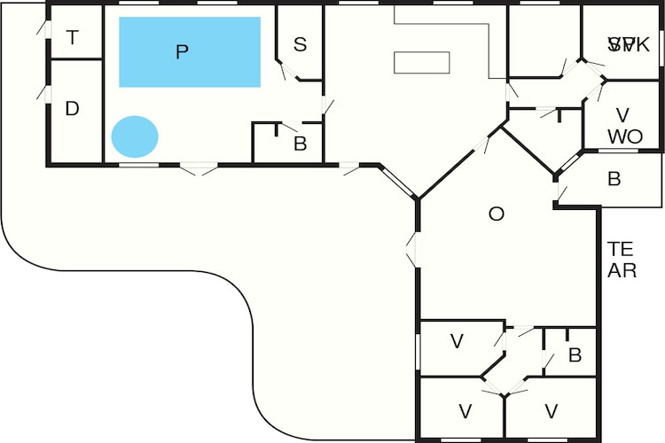 Villa de luxe avec piscine à Bagenkop - Plan