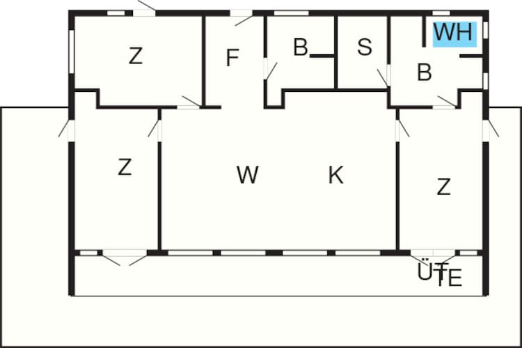 Modern Strandhuis Tranum -- By Traum Ferienwohnungen-Plattegrond