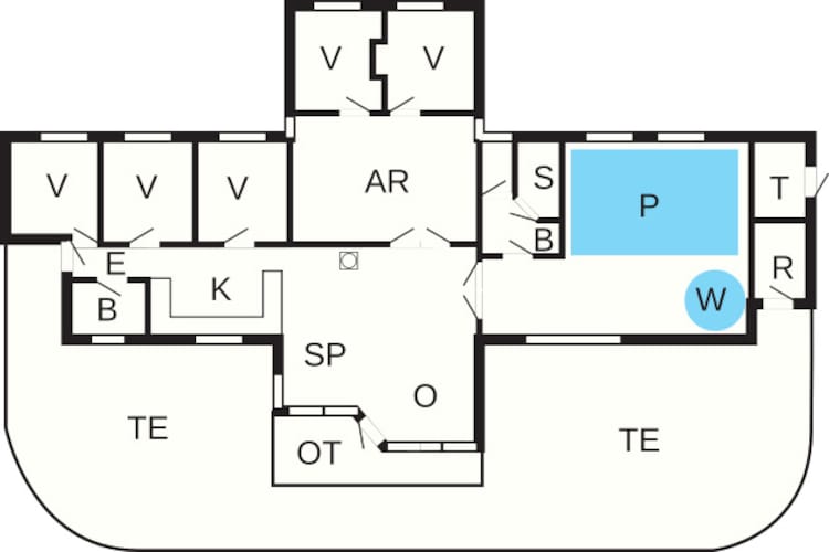14 persoons vakantie huis in Højslev-Plattegrond