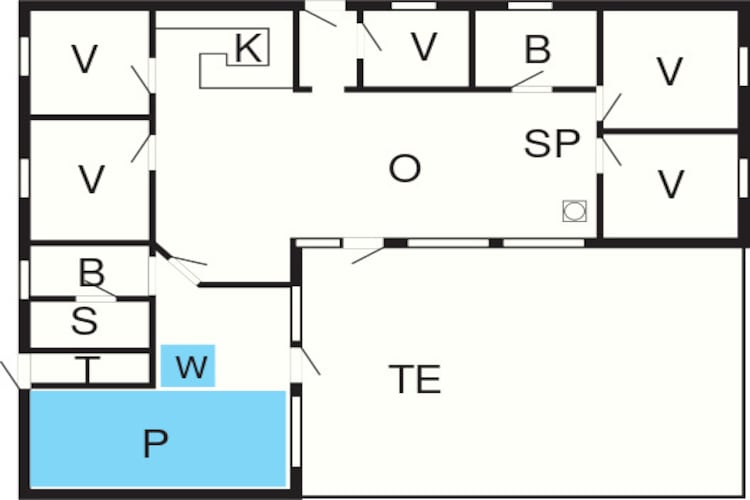 Luxe vakantieverblijf met zwembad - Plattegrond