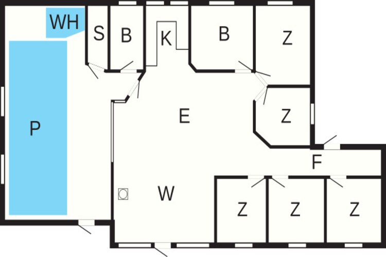 Luxe vakantieverblijf met zwembad - Plattegrond