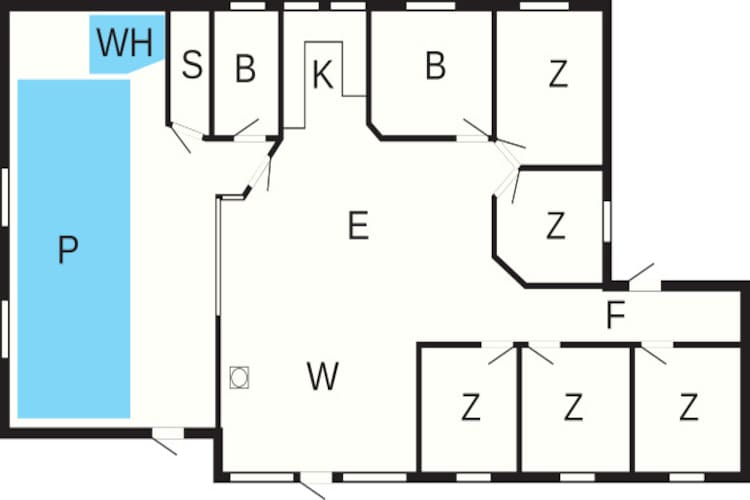 Luxe vakantieverblijf met zwembad - Plattegrond
