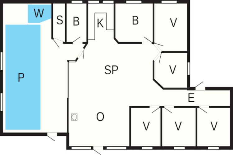 Luxe vakantieverblijf met zwembad - Plattegrond