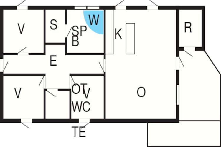 6 persoons vakantie huis in Væggerløse-Plattegrond