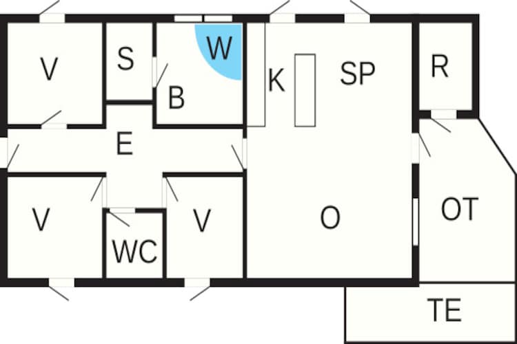 6 persoons vakantie huis in Væggerløse-Plattegrond