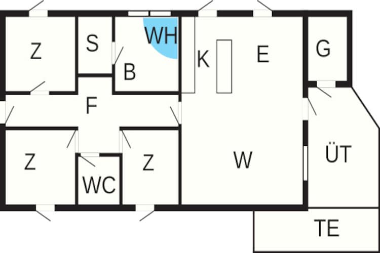 6 persoons vakantie huis in Væggerløse-Plattegrond