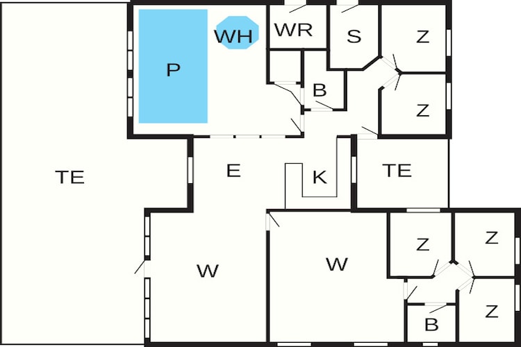 Luxe vakantieverblijf aan zee - Plattegrond