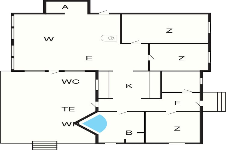 Idyllische huisje in Allinge -- By Traum Ferienwohnungen-Plattegrond