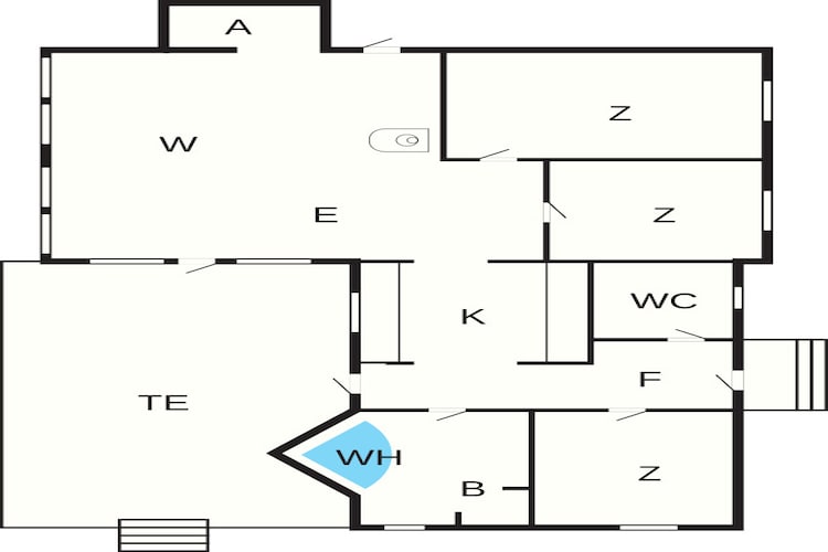 Idyllische huisje in Allinge -- By Traum Ferienwohnungen-Plattegrond