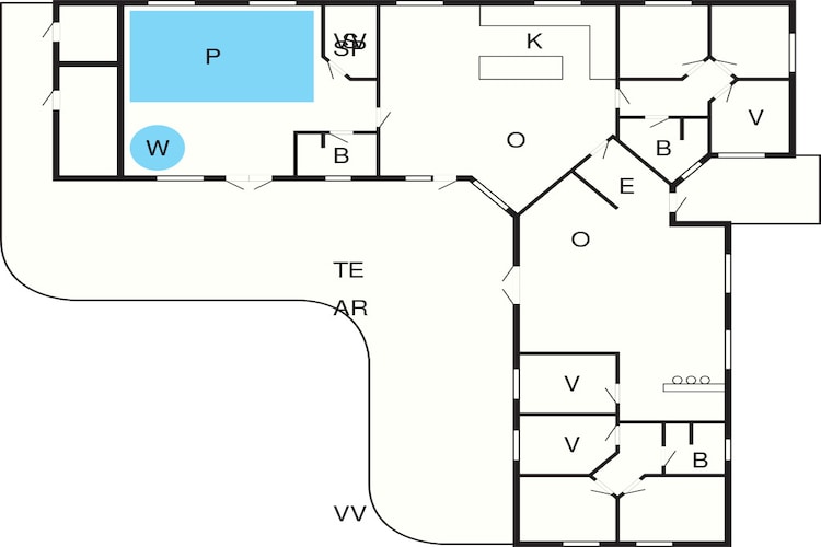 Luxury Pool Retreat in Kegnaes - Floor plan