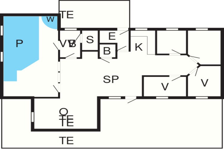 Kustparadijs in Blavand -- By Traum Ferienwohnungen-Plattegrond
