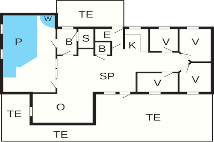 Oase aan zee in Blavand - Plattegrond