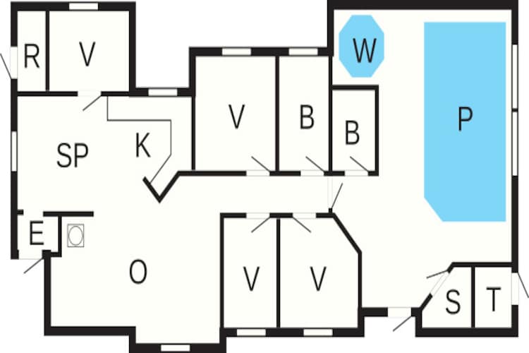 Afgelegen oase met zwembad - Plattegrond