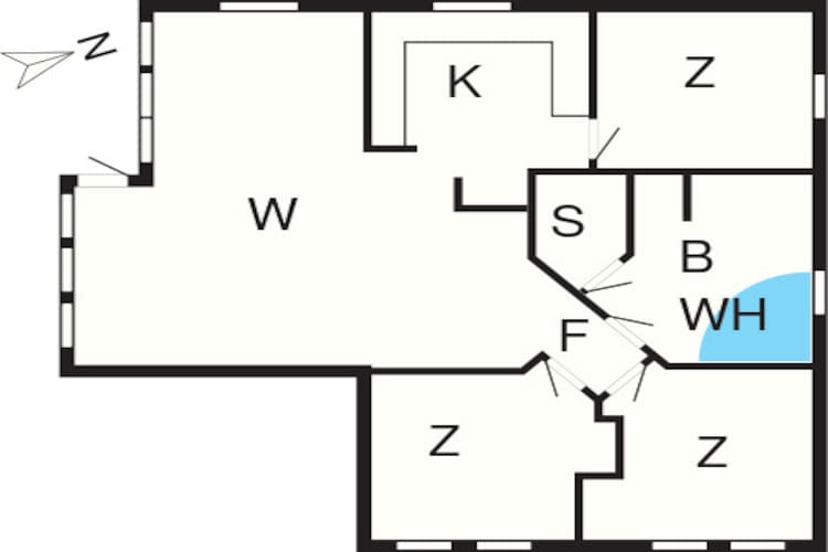 6 Personen Ferienhaus in Snedsted-Grundriss